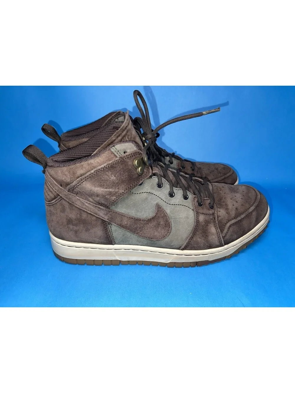 Nike Dunk High Premium 805995-300 Brown Suede Men’s Size 10 Shoes